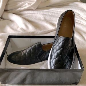 Black Quilted Slip-on Sneaker